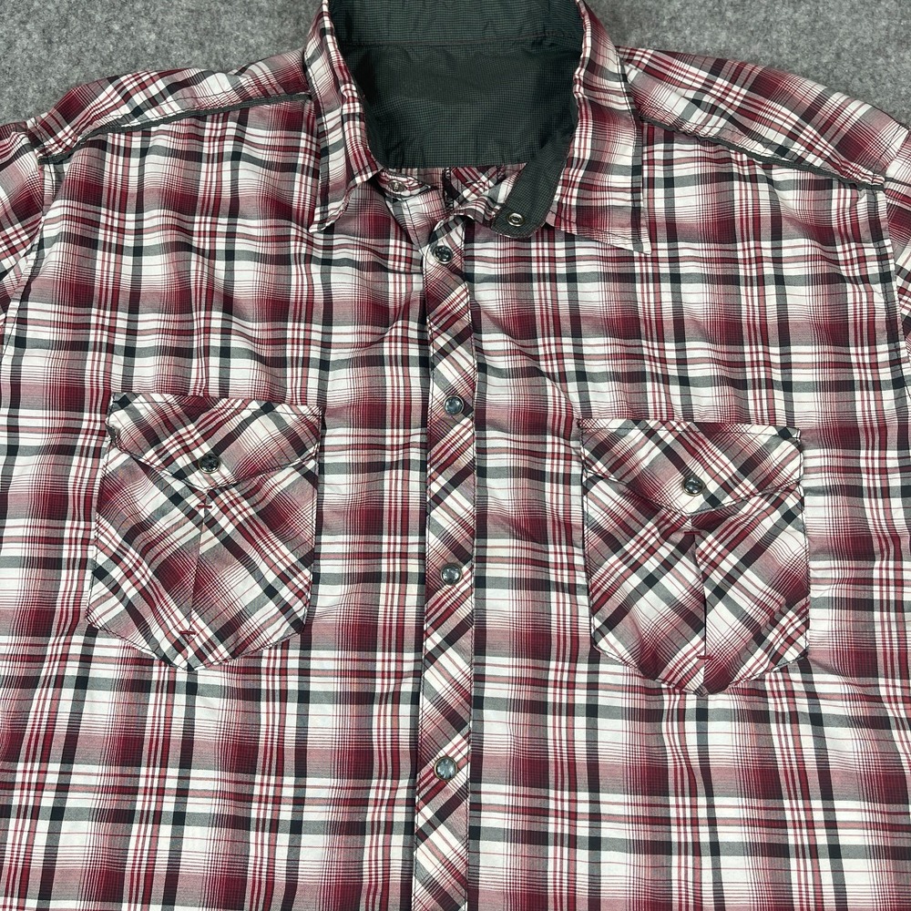 Kuhl Shirt Mens XL Button Up Eluxur Plaid Hiking Outdoors Adventure Wicking